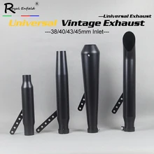 Uniwersalny tłumik rury wydechowej do motocykla retro vintage klasyczne czarne escap moto dla cg125 sr400 cb500 vt500 w800 v7