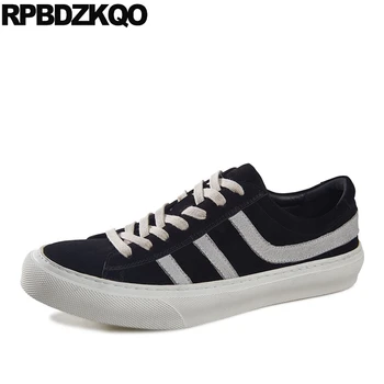 

Brand Sneakers Black Rubber Walking Driving Runway Soft Soled Lace Up Green Trainers High Quality Men Canvas Shoes Casual Skate