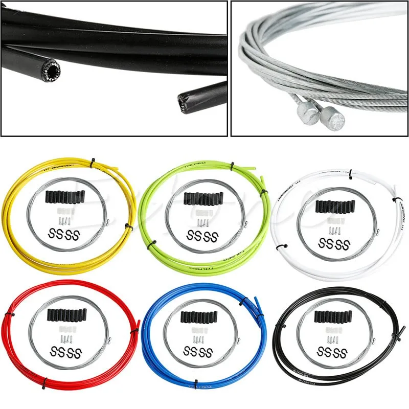 Передний и задний внутренний внешний трос для тормозного троса, набор велосипедного кабеля переключения передач 'xian