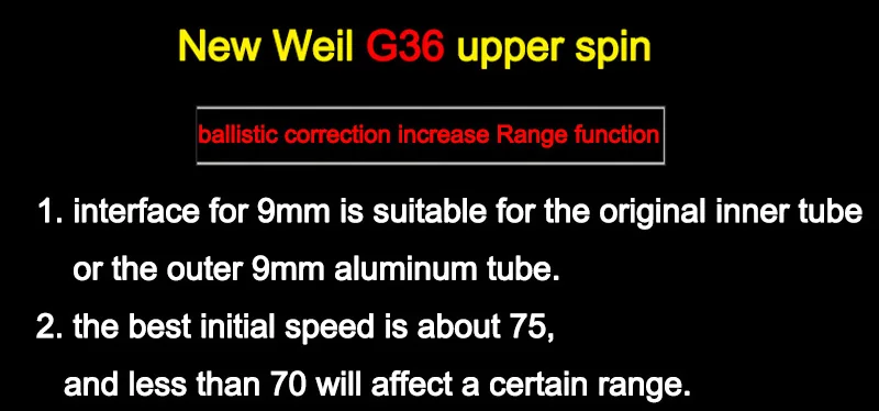 Новый Weil G36 top spin 3D печати аксессуары чтобы увеличить диапазон баллистических детей игрушечный пистолет ремонт разведки собраны