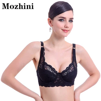

Mozhini Sexy Push Up Bra Underwear Women Thin Padded Lace Comfortable Bra Lingerie Intimates Underwear Bras for Women Gather
