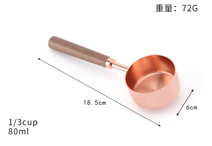 Розовое золото Нержавеющая сталь измерительный чайная, кофейная кружка металлическая мерная ложка совок для Пособия по кулинарии аксессуары для кухни measue набор инструментов