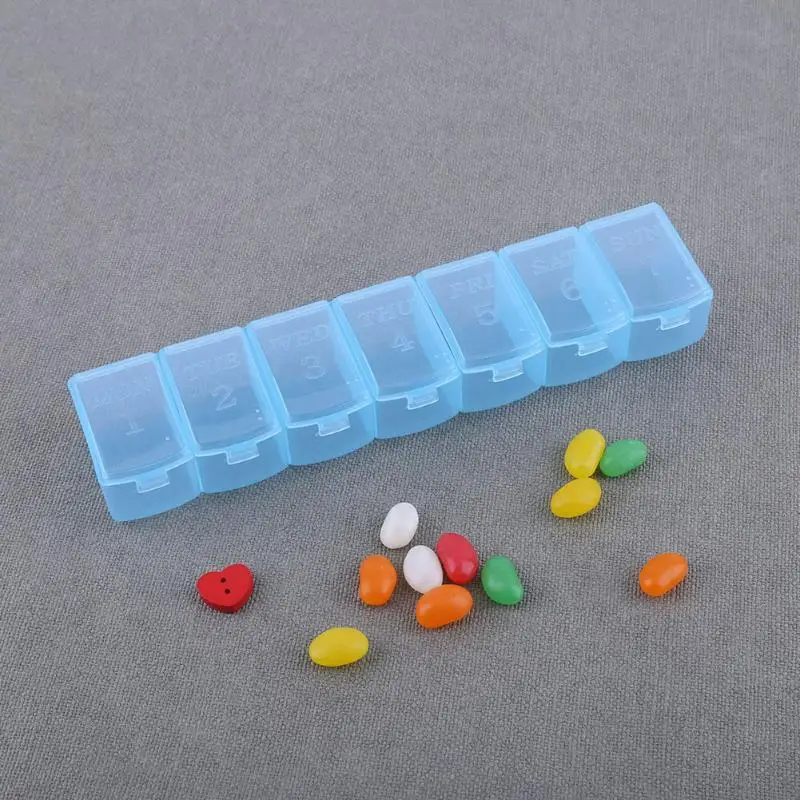 7 Days Weekly Tablet Pill Case Portable Medicine Box Holder Capsules Pill Organizer Container for Healthy Care 7 Days Weekly Tablet Pill Case Portable Medicine Box Holder Capsules Pill Organizer Container for Healthy Care