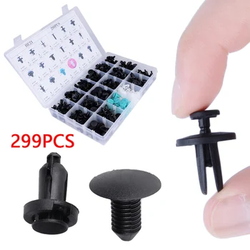 

Dewtreetal 299pcs Car Bumper Fender Fastener Clips Mixed Plastic Auto Door Panel Fixed Rivet Retainer Car Styling 18 Sizes