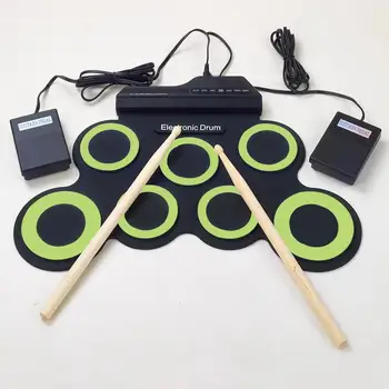 

Professional 7 Pads USB Portable Silicone Roll Up Foldable Electronic Drum