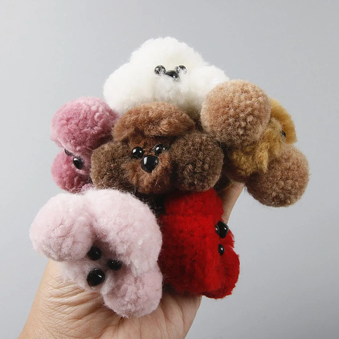 

Sale Cute Cartoon Stereo Dog Rabbit Clip Girls Hairpin Plush ball Kids Hair Ring Hair Rope Children Styling Accessory