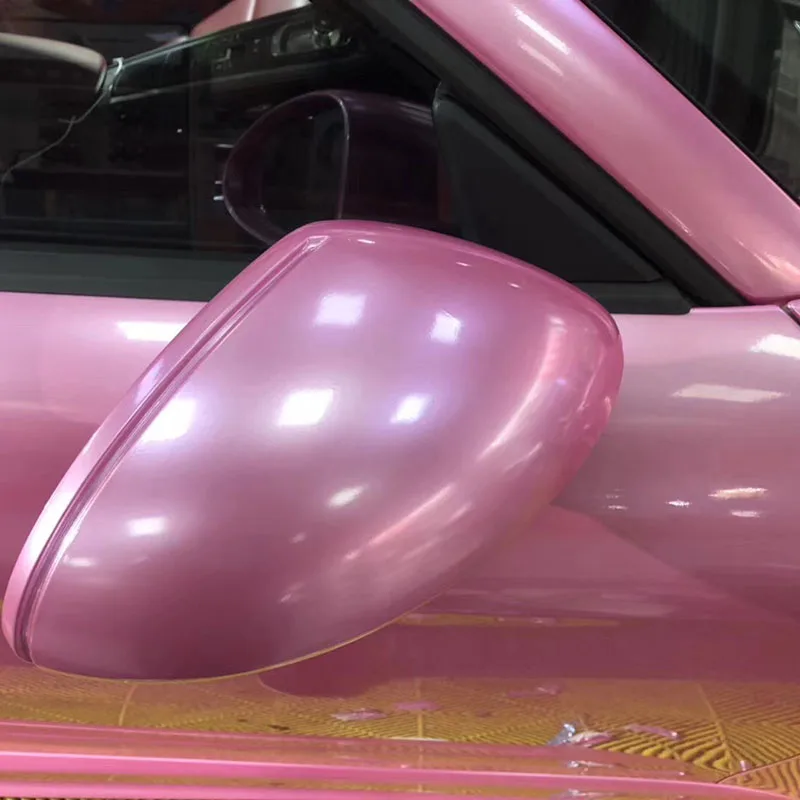 Premium Quality Super Glossy Metallic metallic vehicle wrap material diy vinyl with Air Bubble 1.52x18m/roll pink |