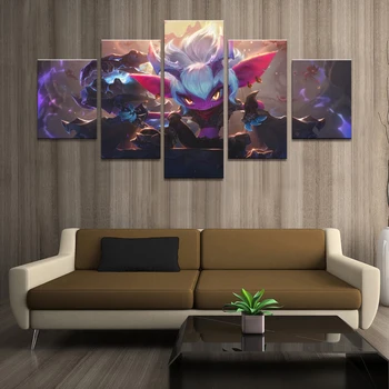 

Home Decor Poster Pictures Prints Canvas 5 Piece Modular LOL League of Legends Tristana Art Game Living Room Decorative Paintin