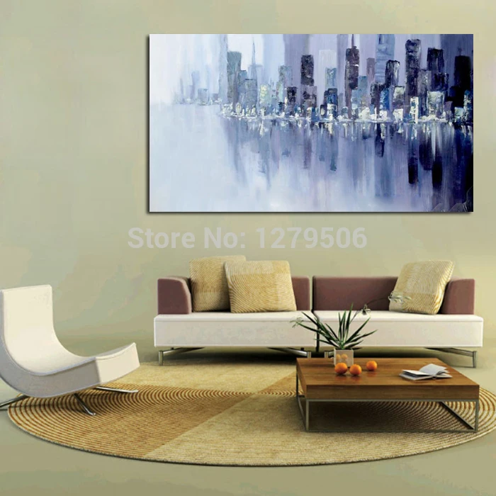 Modern-Wall-Paintings-Hand-Painted-Abstract-Cityscape-Rivers-Scenery-Landscape-Canvas-Oil-Painting-For-Home-Decor (2)