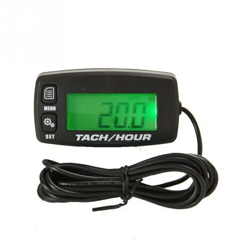 

Digital Tachometer Stroke Engines Parts Motorcycle Accessories Tach Hour Meter Lightweight LCD Display Portable Gauge Easy Use