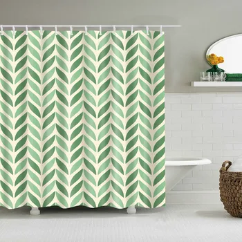 

Waterproof polyester fabric shower curtain 180x200cm Green Plants Bath curtain For Bathroom 3D print Blackout Shower curtain