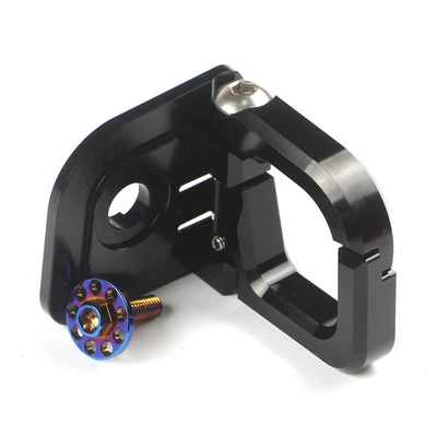 motorcycle Retractable folding aluminum alloy one-piece hook for CTH fights four generations CUXI115 BWS/BWSR - Цвет: Black