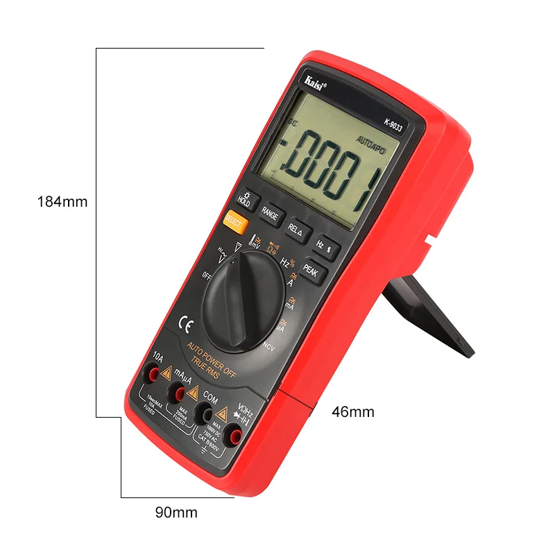 Kaisi 9033 count High precision automatic measuring range multimeter true RMS digital capacitor temperature measurement