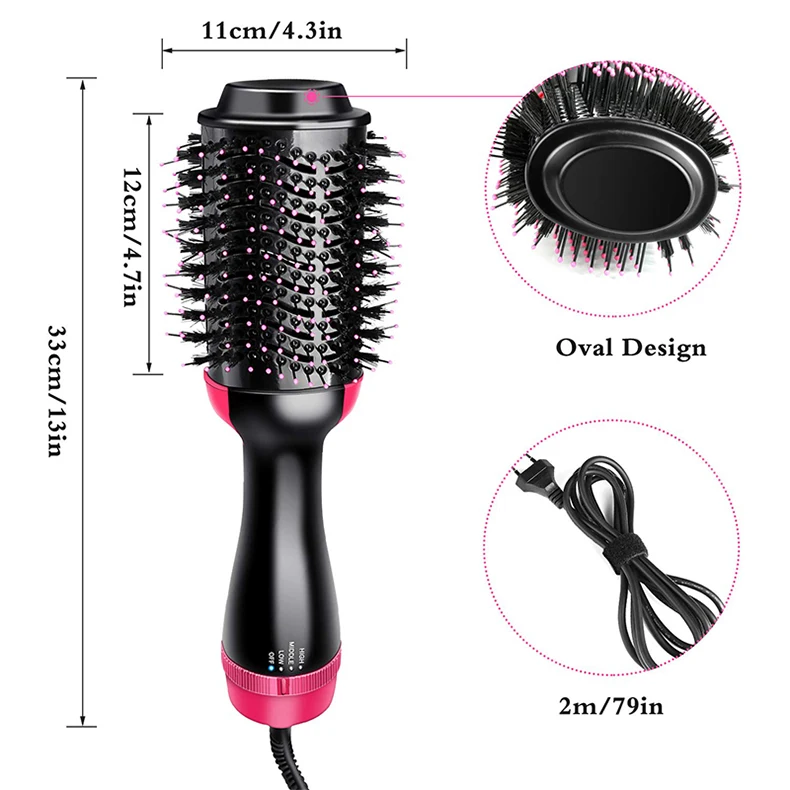 Secador de cabelo elétrico 4 em 1,