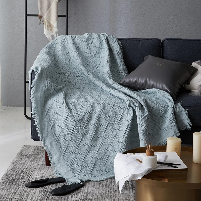 Двустороннее двустороннее однотонное серое одеяло, прочное одеяло-платок, декоративная обивочная ткань для дивана