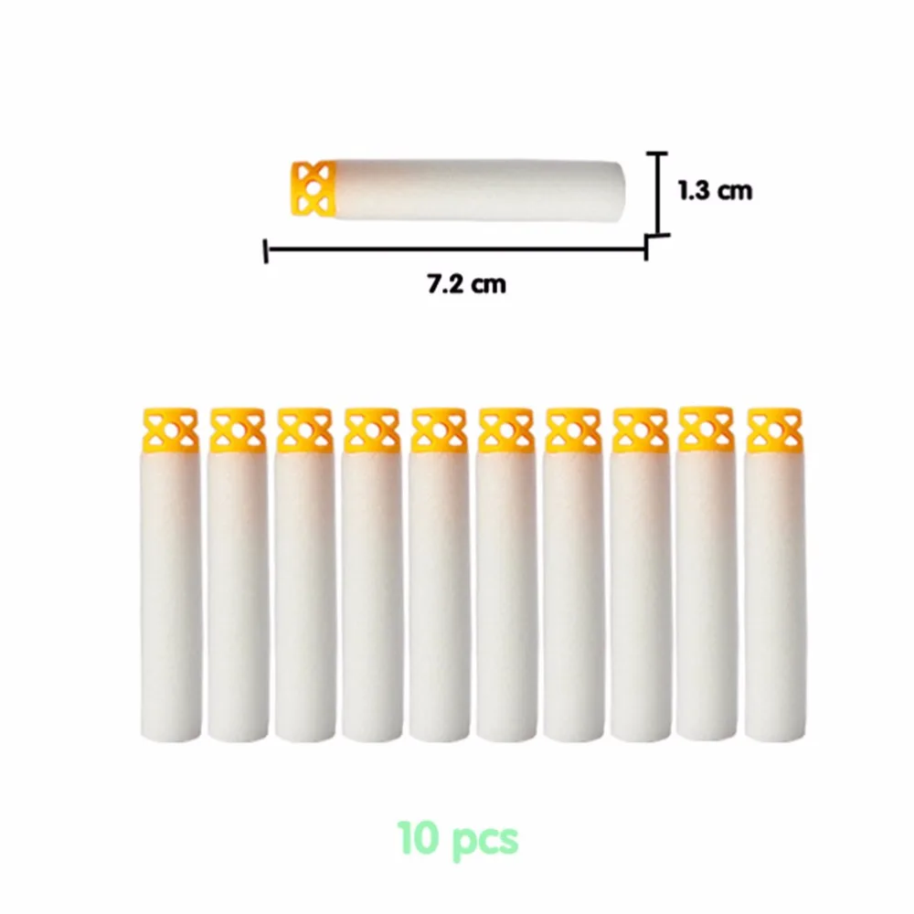 50 шт 7,2 см полые мягкие головки заправка Дартс для Элитной серии бластеров детский игрушечный пистолет 10 цветов