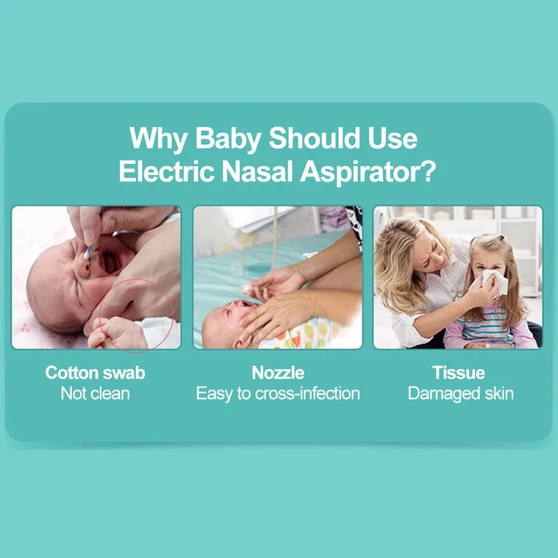 Multi-função de Crianças do Bebê 5-ajuste da Velocidade de Plástico para Bebê Aspirador Nasal Nariz Limpo Higiênico Elétrico Seguro Recém-nascido Bebê 3 Aspirador nasal