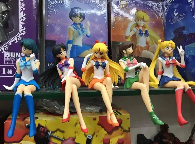 Аниме Sailor Moon Mini Меркурий Венера Юпитер Марс 5 стилей ПВХ фигурки модель игрушек 12