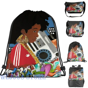

Funny graphic print shoulder Bags women Old School Afro Single shoulder backpack travel for men Gym Bag