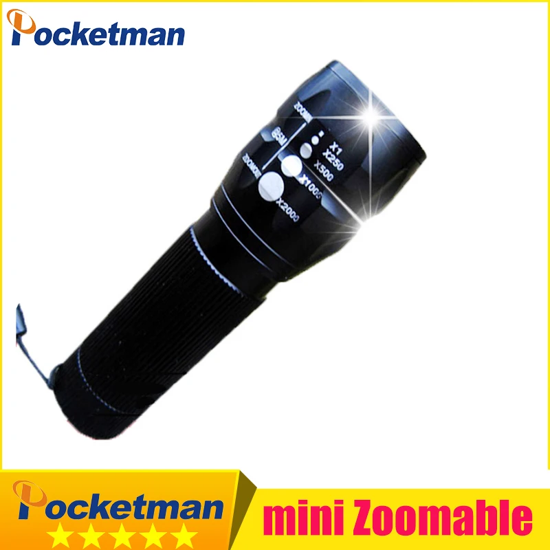 Pocketman светодиодный фонарик 2000 люмен мини-фонарик светодиодный фонарик в стиле милитари для охоты и кемпинга Zoomable z15