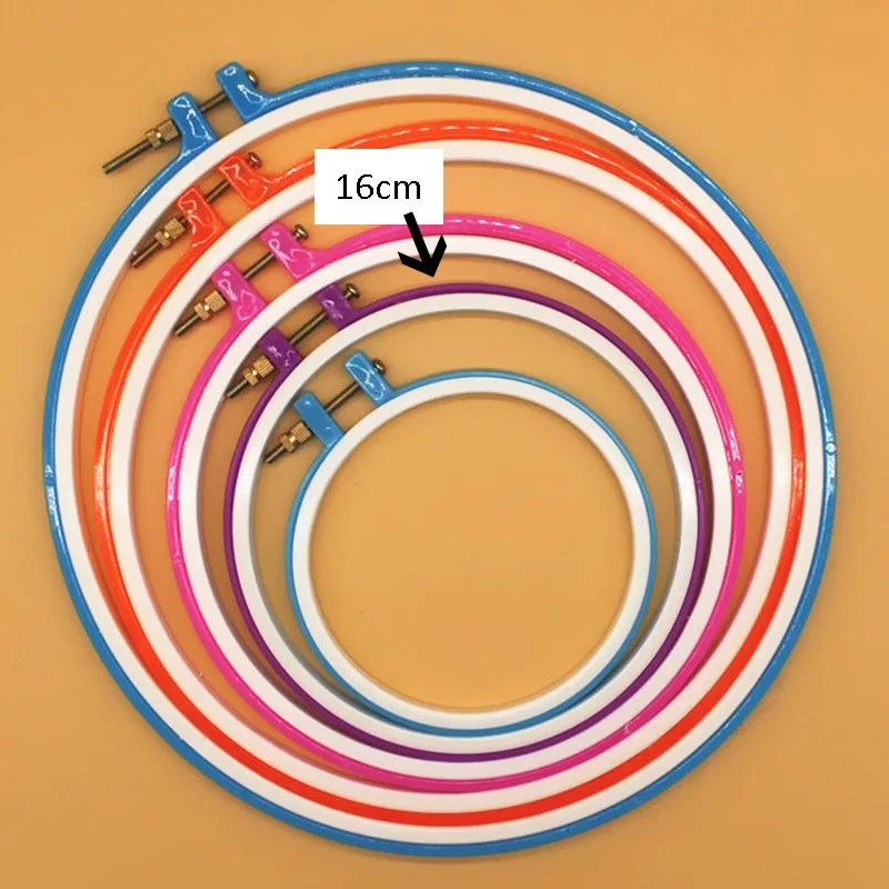 Круглая петля для вышивки крестиком сделай сам, игла, крафт-вышивка обруч деревянная пластиковая рамка бытовой случайный цвет кольцо круг