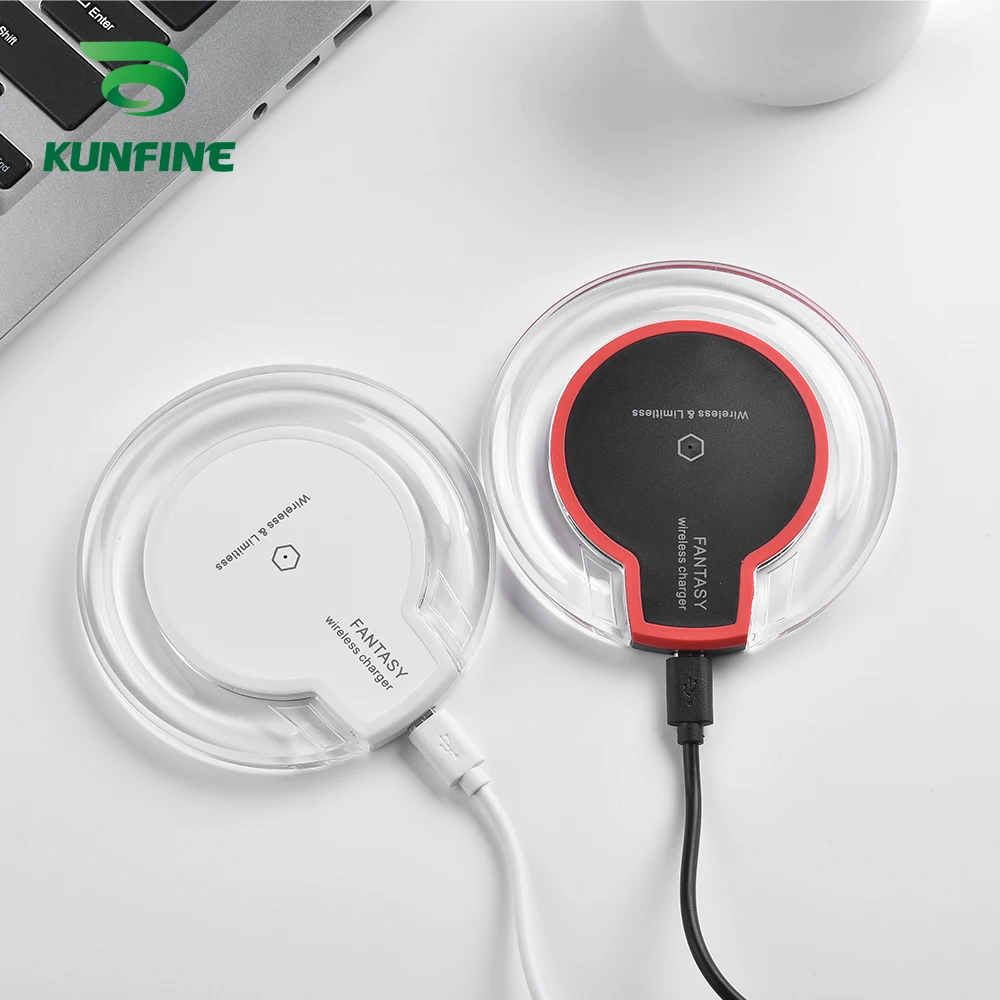 KUNFINE 10W Qi Wireless Charger for iPhone X8 Visible Fast Wireless Charging pad for Samsung S9S9 (7)