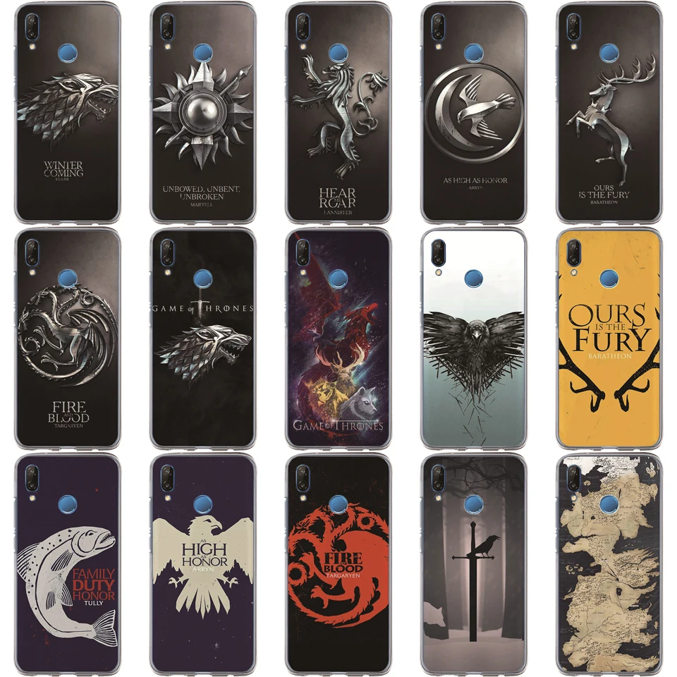

Phone Case For Huawei Nova 3i 2 Plus Y5 2018 Y6 II Y7 P8 P9 Lite Game Thrones Jon Snow Tyrion Lannister Soft Silicone TPU Cover