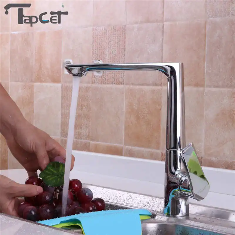 TAPCET для ванной для кухни для раковины кран с одной ручкой смеситель для горячей/холодной воды смесители для раковины Керамический клапан на бортике медный кран для тела