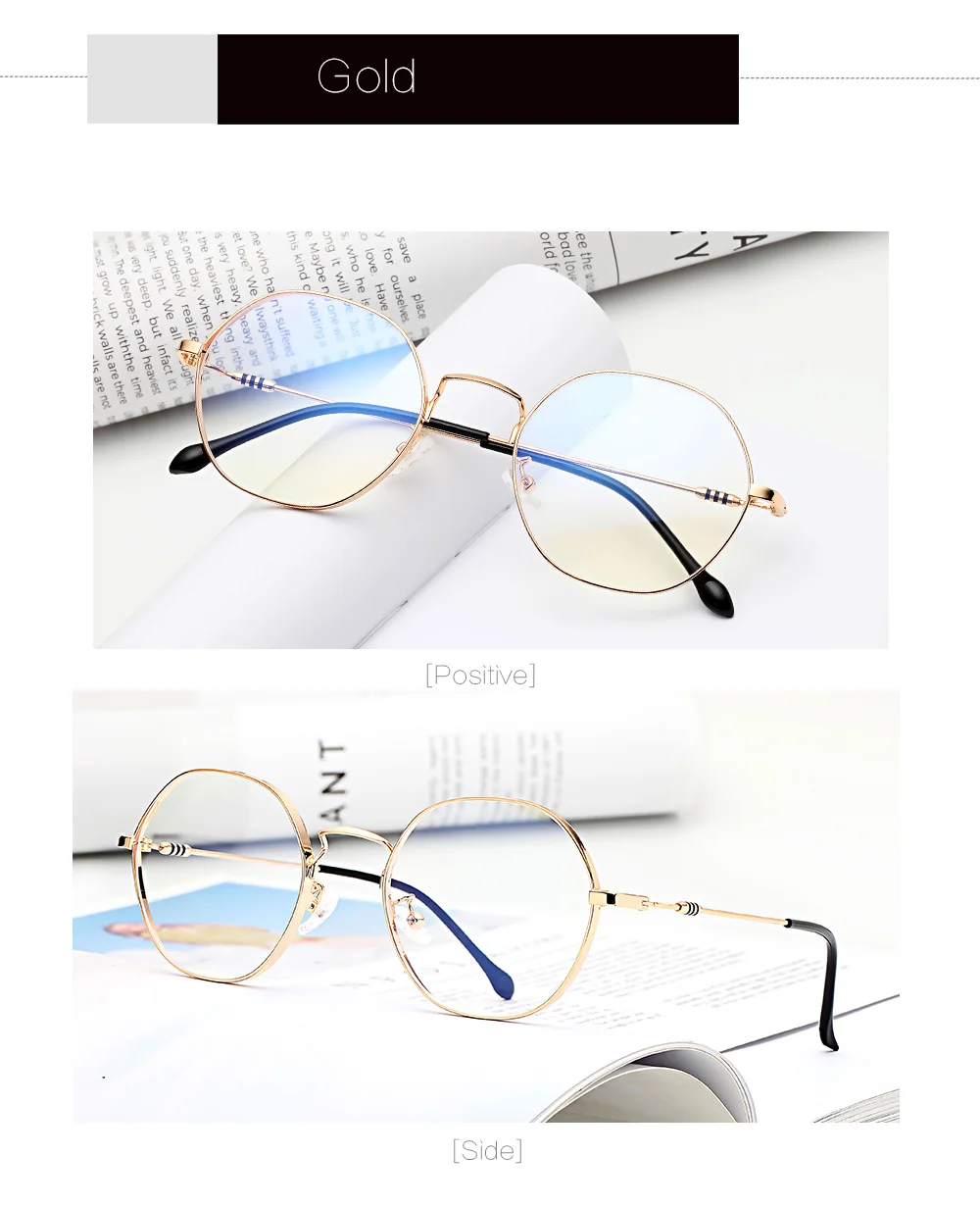 Новые оптические очки Круглый Сплав металлический каркас анти-Синие лучи очки унисекс мужчины женщины Компьютер Анти-синий свет Блокировка