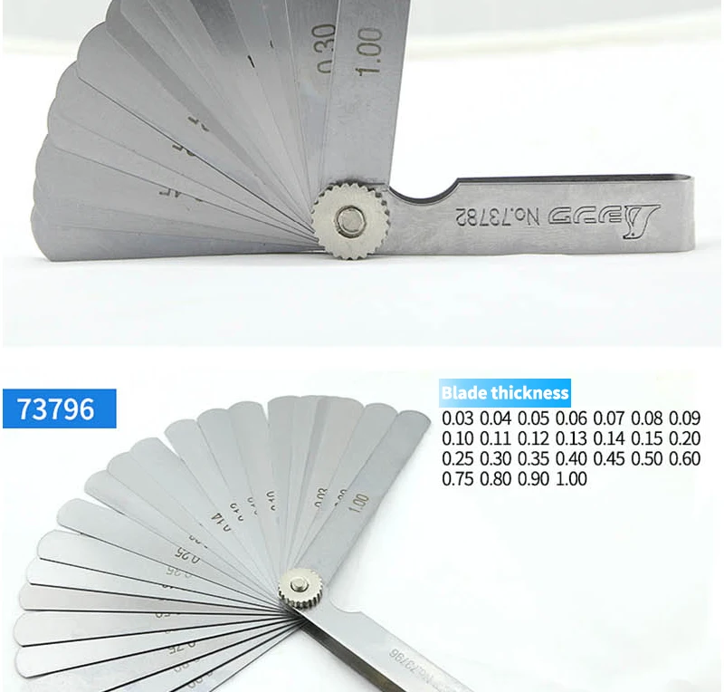 SHINWA Feeler gauge gap линейка нержавеющая сталь толстый Калибр толщина Калибр Высокая точность 1,0-0,02 мм 65 мм 25 шт