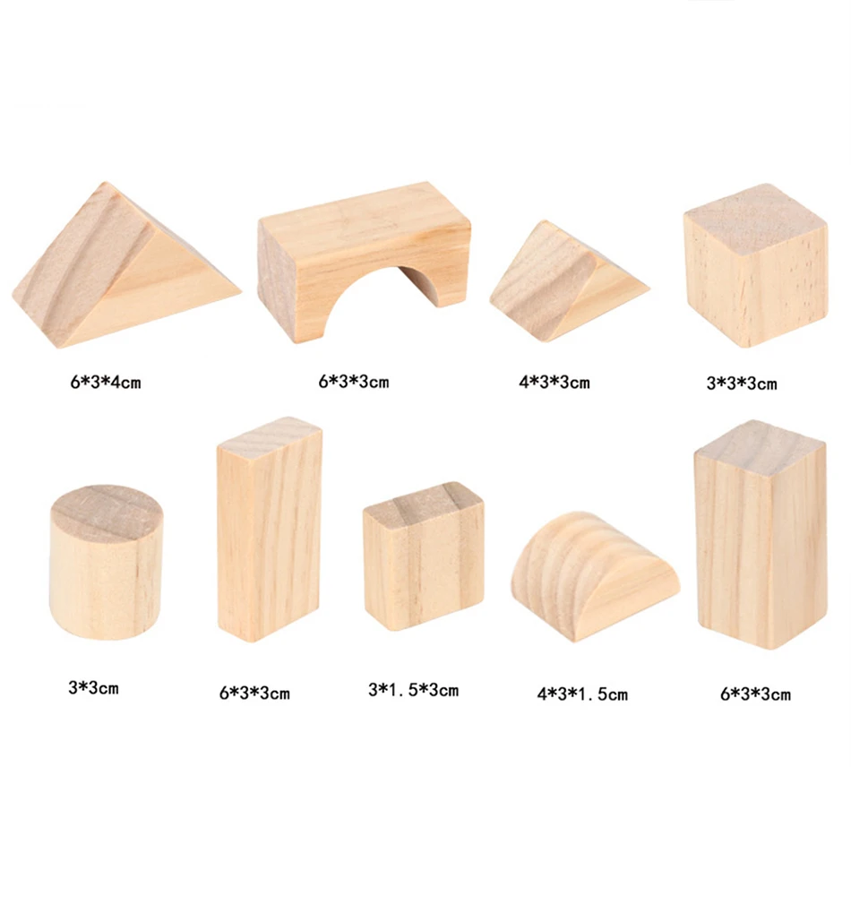 100 PcsLot Environmental Wooden Building Blocks Set Toys for Children Wooden Rainbow Educational Toy Montessori Stacking Cubes (3)