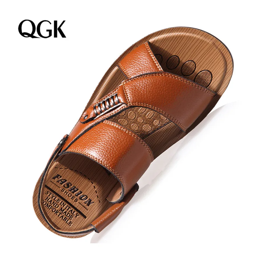 chanclas piel hombre