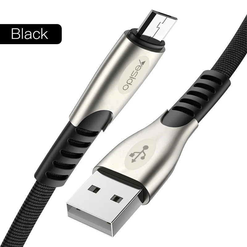 Yesido CA24 кабель Micro USB из цинкового сплава для быстрой зарядки USB кабель для передачи данных для samsung huawei Android Phone Tablet Micro USB кабели