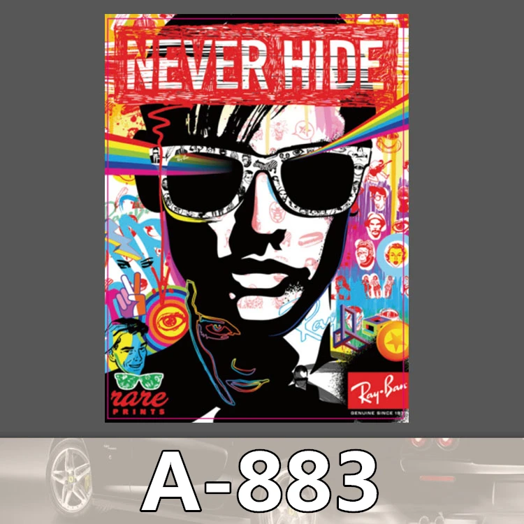 A-883 Never Hide Waterproof Fashion Cool DIY Stickers For Laptop Luggage Fridge Skateboard Car Graffiti Cartoon | Игрушки и хобби