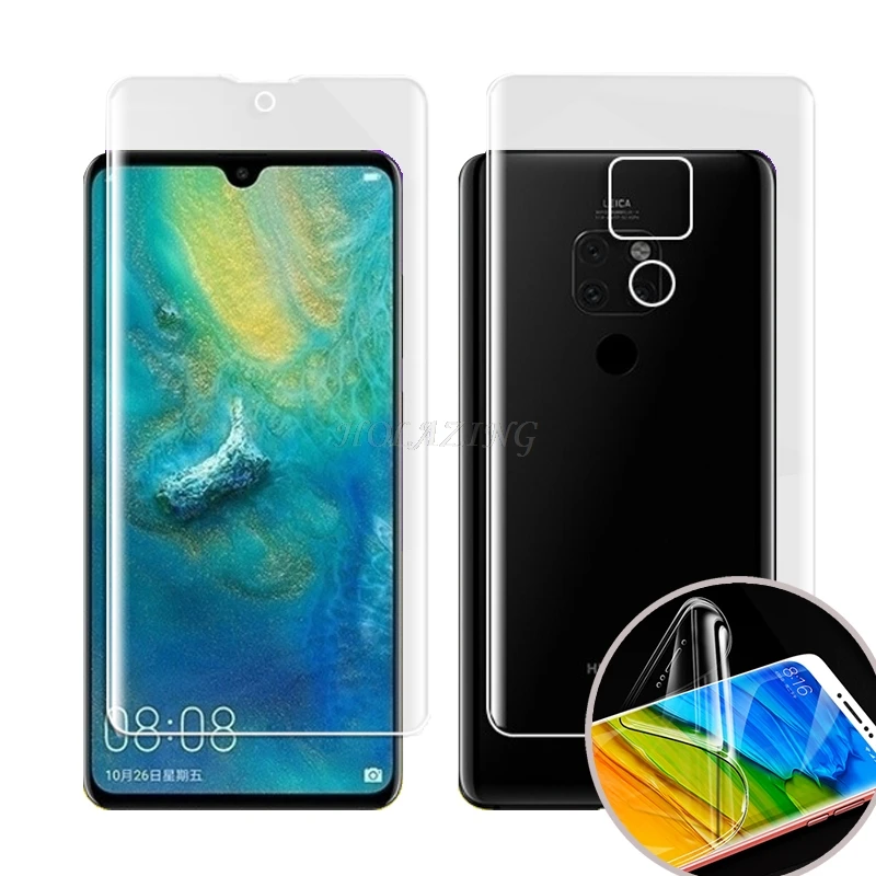 

New No Required Water Hydrogel Film 4D Full Coverage Screen Protector for Huawei Mate 20 6.53" AUTO Fixed Skin Layer