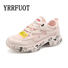 Yrrfuot тренд Для женщин обувь летние светильник дышащая Для женщин прогулочная обувь Высокое качество открытый роскошный Женские кроссовки