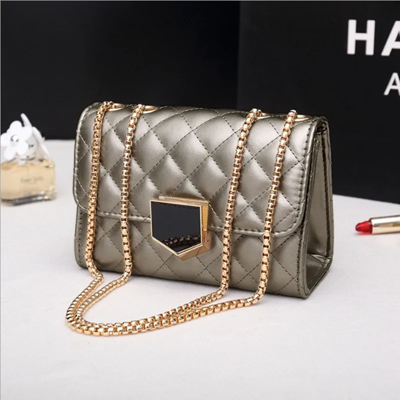 

Chain Crossbody Bag Women Messenger Bags Sac Main Femme Small Shoulder Bag Summer Cell Phone Pocket Cover PU Flap Lock Pillow