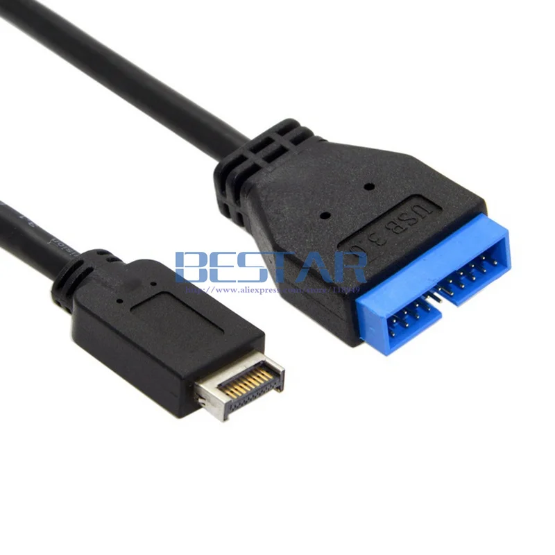 

USB 3.1 MINI 20PIN Front Panel Header to USB 3.0 Standard 20Pin 20 pin Header Extension Cable 20cm 50CM for ASUS Motherboard