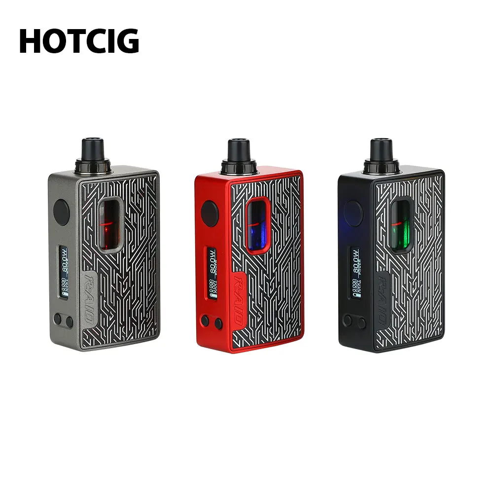

Clearance Hotcig R-AIO TC Kit with 2ml Atomizer & Max 80W Quick Firing Speed & Waterproof HM Chip Vs Hotcig RSQ / aegis / Drag 2