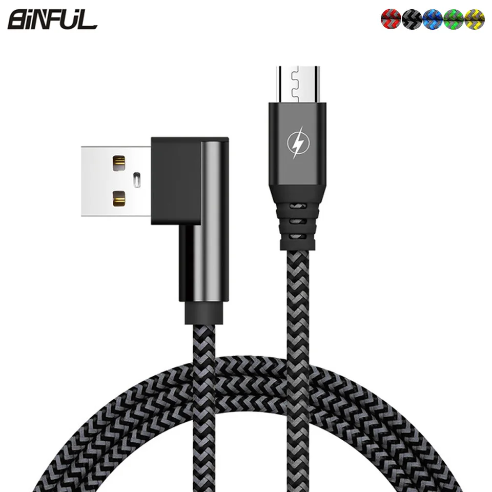 90 градусов микро Зарядка через usb кабель для Samsung Galaxy J3/J5/J7 2017 A3/A5/A7 2016 L Форма изгиб