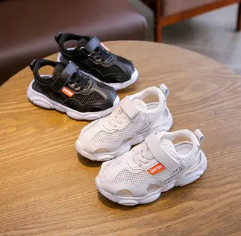 

Summer New Boys Beach Sandals Classic Solid Anti-slip Children Slippers Baby Protect-Toe Toddler Shoes