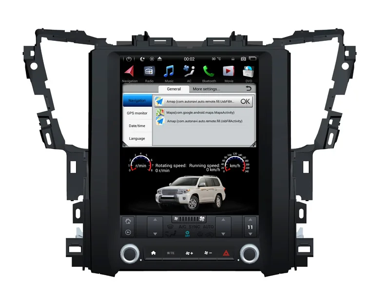 Sale 12.1inch tesla style android 7.1 car dvd player for toyota alphard vellfire 30 series 2015-2018 car audio headuint gps navi wifi 2