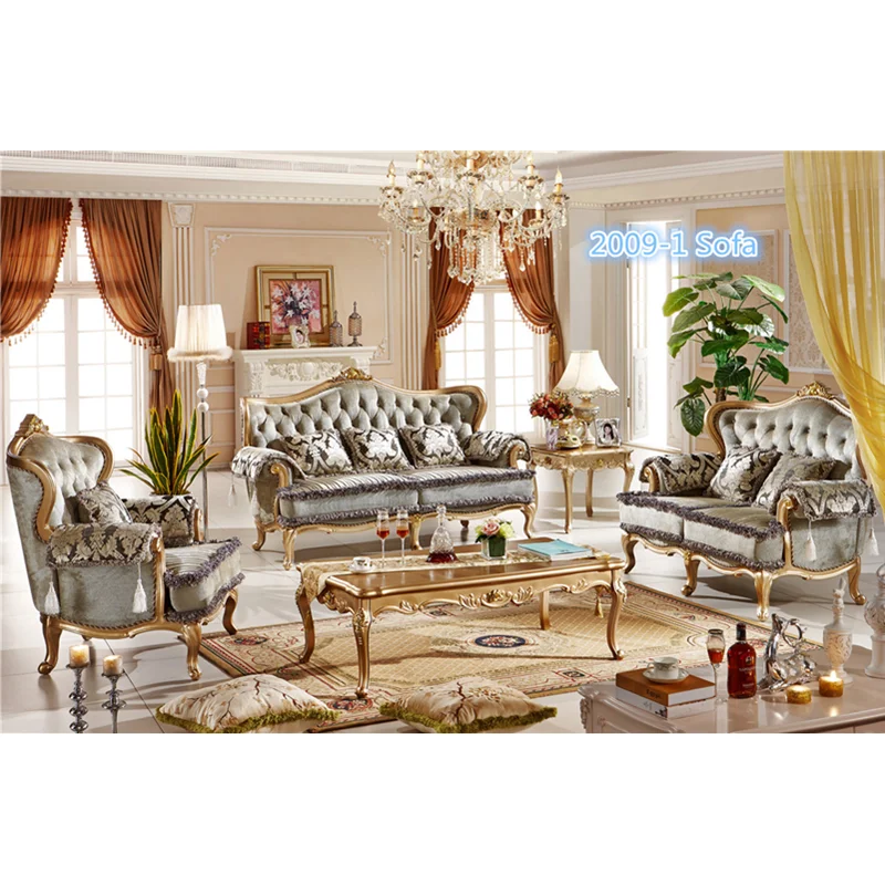 

Antique appearance living room sofa/ European style sofa set with coffee table
