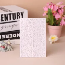 

20 Pcs White Romantic Delicate Carved Romantic Wedding Party Invitation Card Envelope Carved birthday marriage invitation card