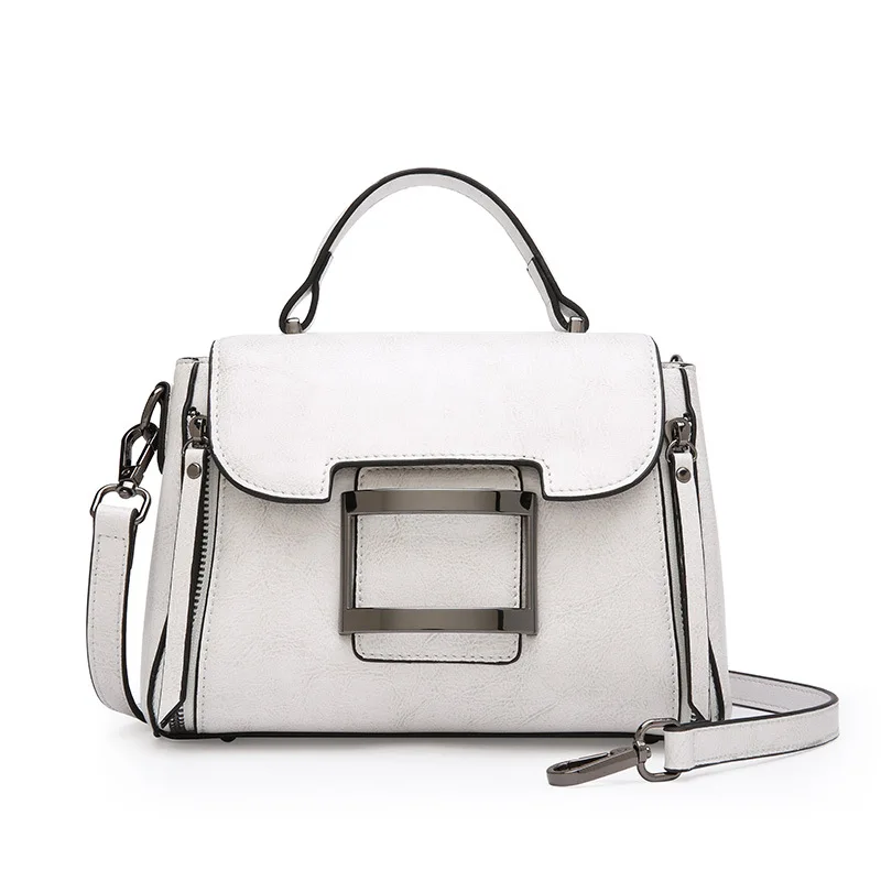 

White Color Women Shoulder Bag Female Tote Bag Ladies Genuine Leather Messenger Bags for 2019 Women Handbags & Crossbody Bags