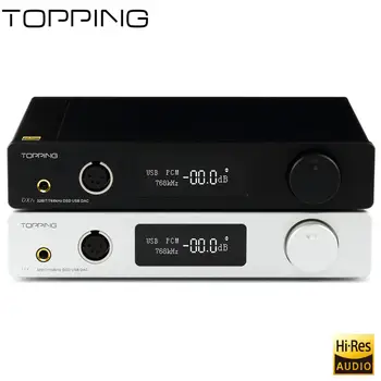 

TOPPING DX7s Benchtop Fully Balanced Decoder and Headphone Amplifier XMOS XU208+ES9038Q2M+OPA1612,DSD512 USB DAC AMP
