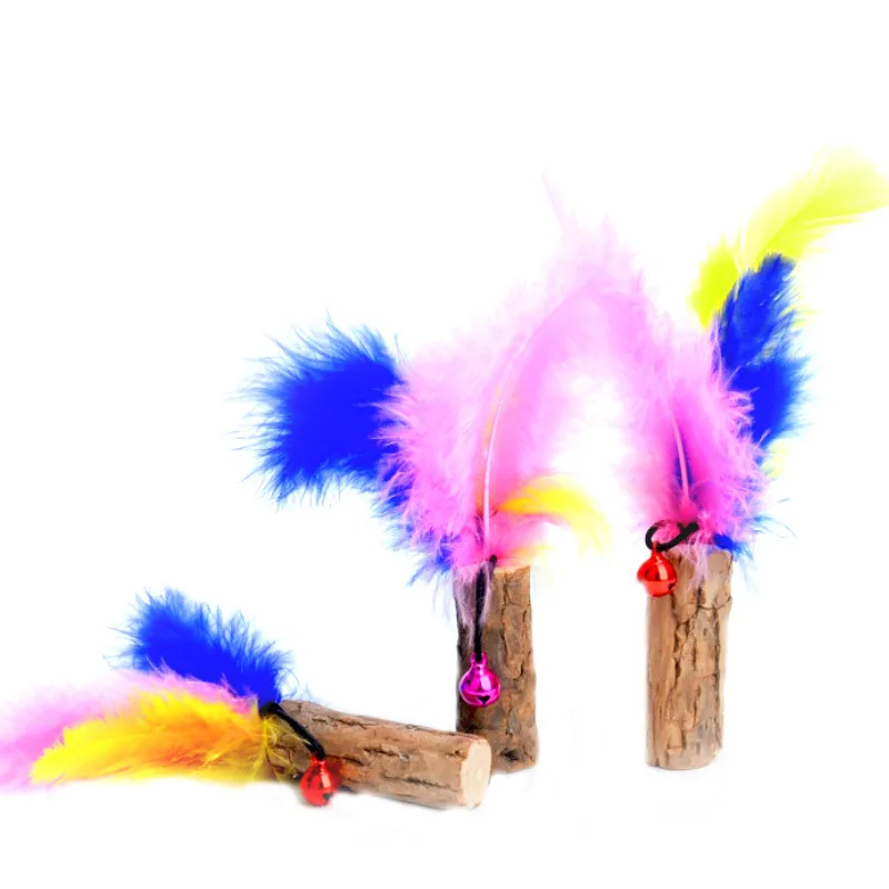 Cat Toy Feather With Sound Bell Catnip Stick Molar Biting Funny Interactive Playing Cleaning Teeth Snacks | Дом и сад