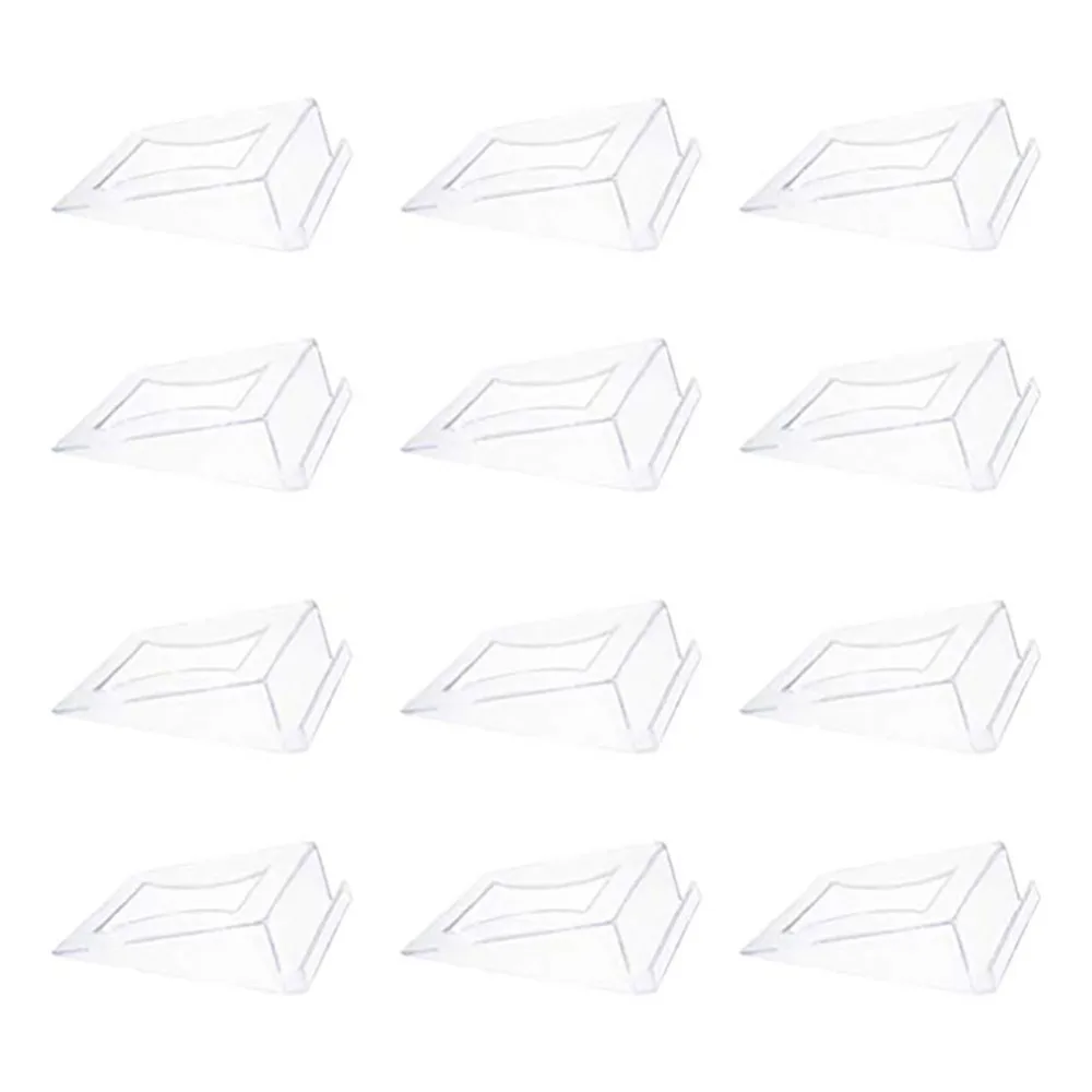 

Plastic Clear Table Numbers Holder Place Card Holder Party Wedding Table Name Card Holder Memo Note Card Photo Holder(12pcs)