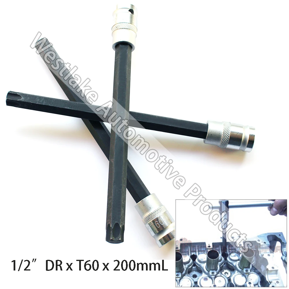 T60 Socket 1/2" Drive Torx Star Bit Extra Long 200mm Engine Head Bolt