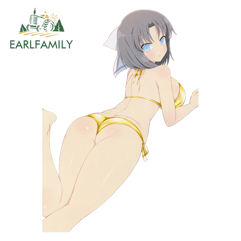 

EARLFAMILY 13cm x 9.1cm Sexy Bikini Girl Senran Kagura for Yumi Render Car Window Bike Decal Sticker Rear Windshield Car Styling